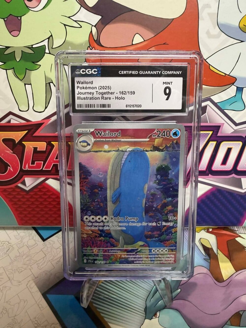 Pokemon Wailord 162/159 Illustration Rare - Journey Together - CGC 9